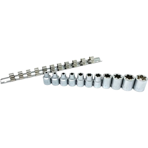 Flat-Cut E-"Star" Socket Set, 11 Pieces, 3/8" Drive Size CSL Industriel Inc.