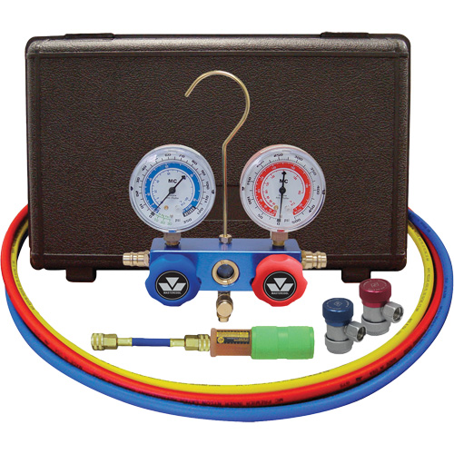 Automotive Manifold Gauge Set with Mini Dye Injector & Manual Couplers CSL Industriel Inc.