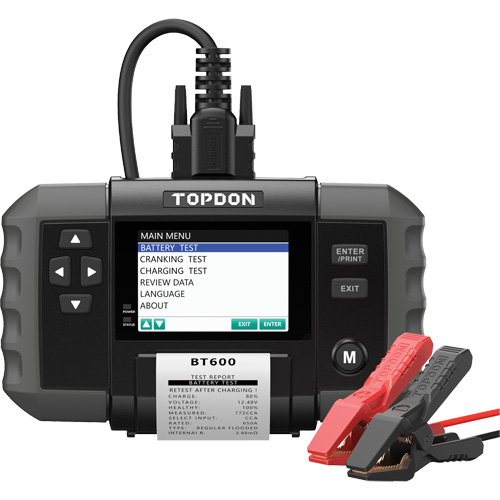 BT600 12V Battery & 12V/24V System Tester with Built-in Printer CSL Industriel Inc.