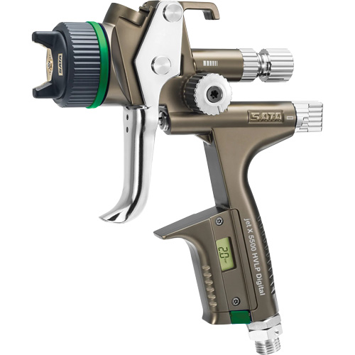 Pistolet de peinture de premi&egrave;re qualit&eacute; pour peinture automobile avec psi num&eacute;rique X5500 HVLP 1,2 I RPS D, Entr&eacute;e d'air 1/4" NPT, 15,19 pi³/min, Capacit&eacute; 0,6 L/0,9 L, 0,17 psi CSL Industriel Inc.