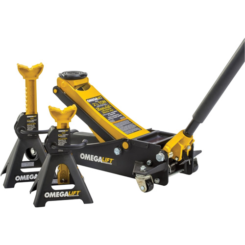 Ensemble cric datelier Magic Lift et chandelles, 3 tonne(s)/2,5 tonne(s) Capacit&eacute;, 3-7/20" Abaiss&eacute;e, 19-3/10" &eacute;lev&eacute;e, Hydraulique &agrave; main CSL Industriel Inc.