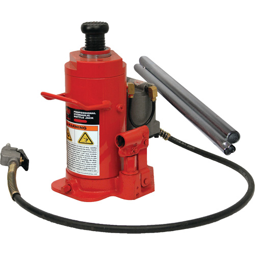 Cric-bouteille hydraulique de hauteur standard, 12 tonne(s), Air comprim&eacute;/hydraulique, 19-3/4" Hauteur &eacute;lev&eacute;e CSL Industriel Inc.