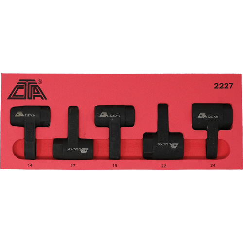 Exhaust Gas Sensor Socket Set, 5 Pieces, 1/2" Drive Size CSL Industriel Inc.