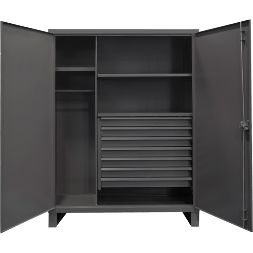 Extra Heavy-Duty Wardrobe Cabinet, Steel, 48" W x 24" D x 78" H, Grey CSL Industriel Inc.