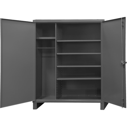 Extra Heavy-Duty Wardrobe Cabinet, Steel, 60" W x 24" D x 78" H, Grey CSL Industriel Inc.