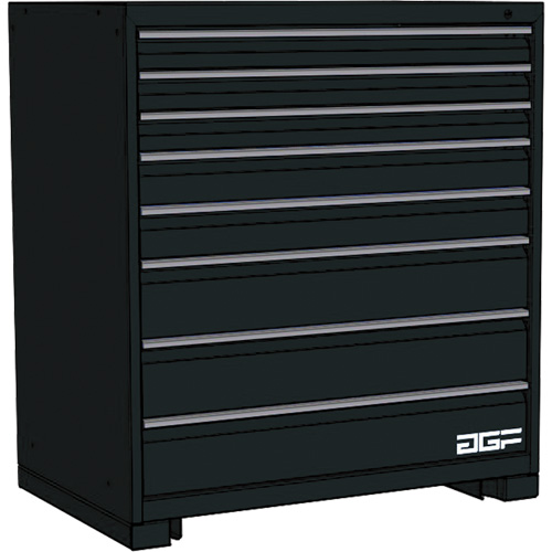 Modular Drawer Cabinet, 8 Drawers, 48" W x 28" D x 40" H, Black CSL Industriel Inc.