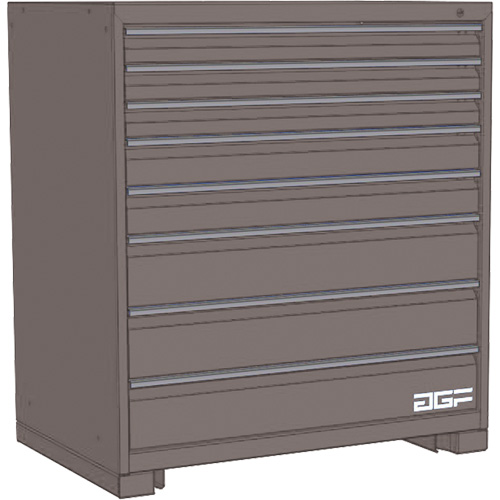 Modular Drawer Cabinet, 8 Drawers, 36" W x 24" D x 40" H, Grey CSL Industriel Inc.