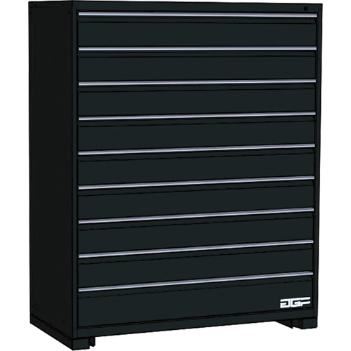 Modular Drawer Cabinet, 9 Drawers, 24" W x 24" D x 60" H, Black CSL Industriel Inc.