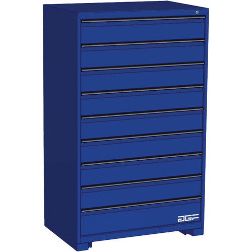 Modular Drawer Cabinet, 9 Drawers, 36" W x 24" D x 60" H, Blue CSL Industriel Inc.