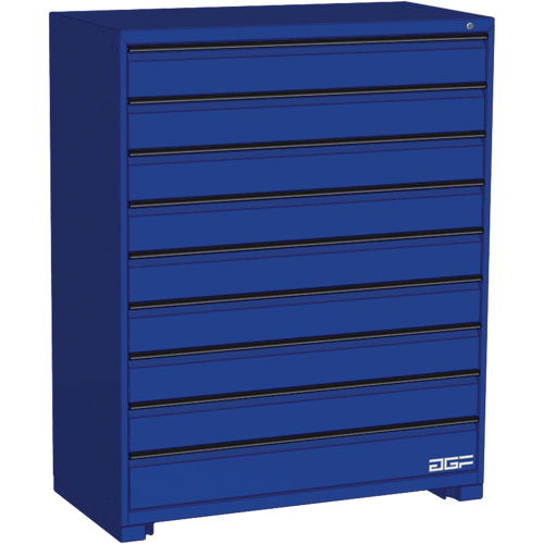 Modular Drawer Cabinet, 9 Drawers, 48" W x 24" D x 60" H, Blue CSL Industriel Inc.