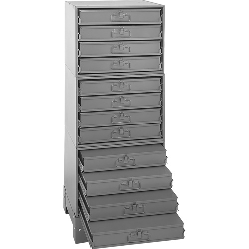 Armoire de rangement modulaire avec tiroirs, Acier, 12 tiroirs, 20-3/8" x 16" x 60-1/8", Gris CSL Industriel Inc.