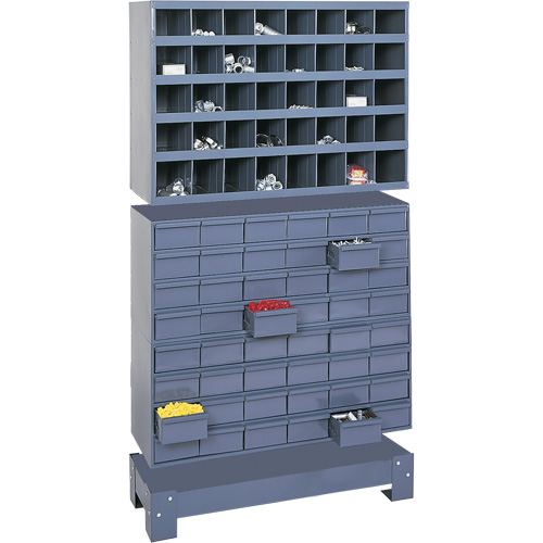 Modular Small Parts Storage Unit, Steel, 48 Drawers, 33-3/4" x 12-1/4" x 58-3/8", Grey CSL Industriel Inc.