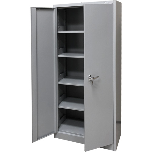 Armoire de rangement, Acier, 4 Tablettes, 66" h x 30" la x 15" P, Gris CSL Industriel Inc.