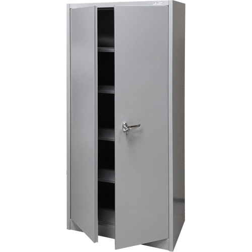 Armoire de rangement, Acier, 4 Tablettes, 66" h x 30" la x 15" P, Gris CSL Industriel Inc.