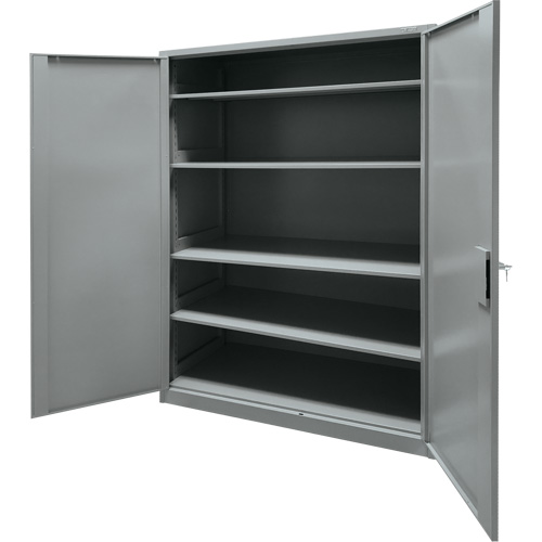 Armoire de rangement, Acier, 4 Tablettes, 78" h x 48" la x 24" P, Gris CSL Industriel Inc.