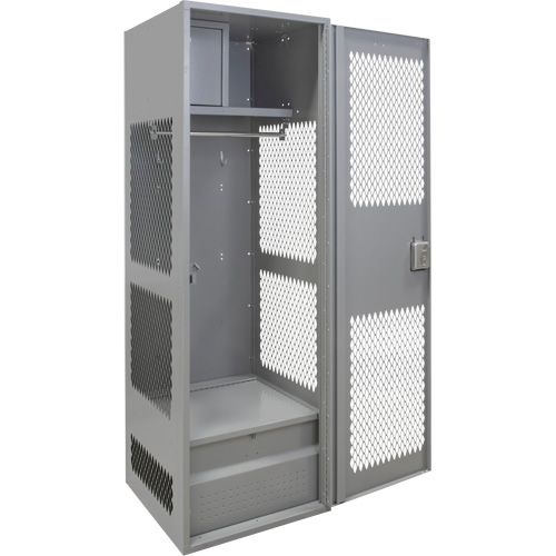 Gear Locker with Door, Steel, 24" W x 24" D x 72" H, Grey CSL Industriel Inc.