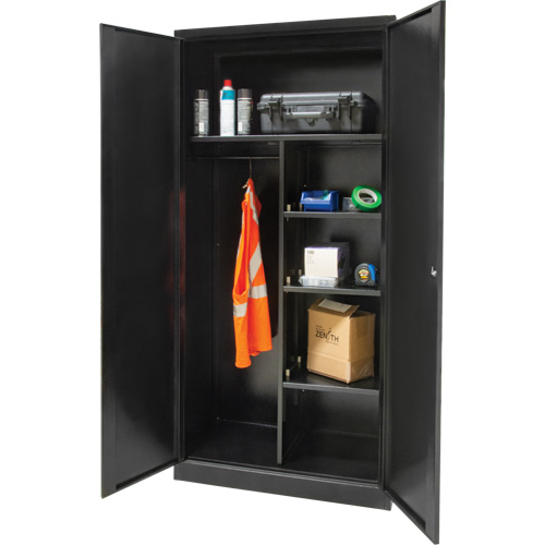 Combination Storage Cabinet, 36" W x 18" D x 72" H, Black CSL Industriel Inc.