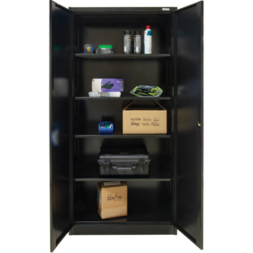 Hi-Boy Storage Cabinet, Steel, 4 Shelves, 72" H x 36" W x 18" D, Black CSL Industriel Inc.