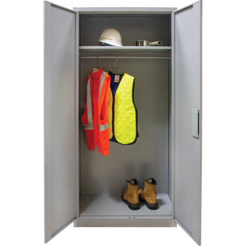 Armoire garde-robe, Acier, 36" la x 18" p x 72" h, Gris CSL Industriel Inc.