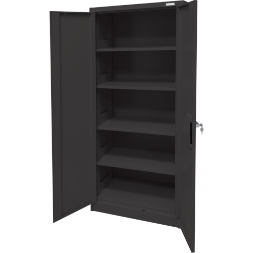 Storage Cabinet, Steel, 4 Shelves, 66" H x 30" W x 15" D, Black CSL Industriel Inc.