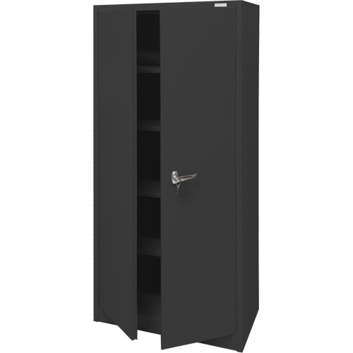 Storage Cabinet, Steel, 4 Shelves, 66" H x 30" W x 15" D, Black CSL Industriel Inc.