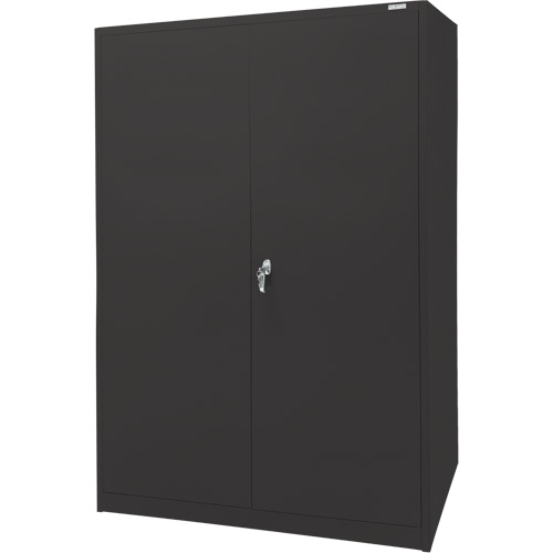 Armoire d'entreposage, Acier, 4 Tablettes, 78" h x 48" la x 24" P, Noir CSL Industriel Inc.