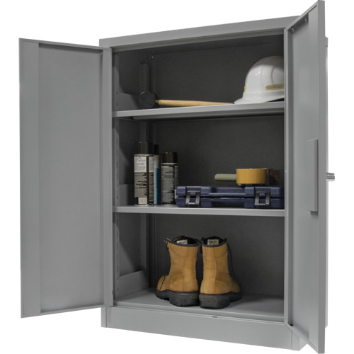 Counter-High Storage Cabinet, Steel, 2 Shelves, 42" H x 30" W x 15" D, Grey CSL Industriel Inc.