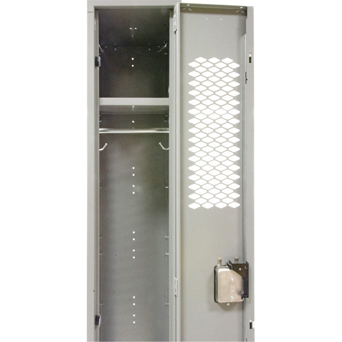 Vented Lockers, 12" x 18" x 78", Steel, Grey, Knocked Down, Perforated CSL Industriel Inc.