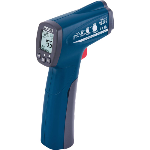 Infrared Thermometer, -25.6°- 752° F ( -32° - 400° C ), 12:1, Adjustable Emmissivity CSL Industriel Inc.