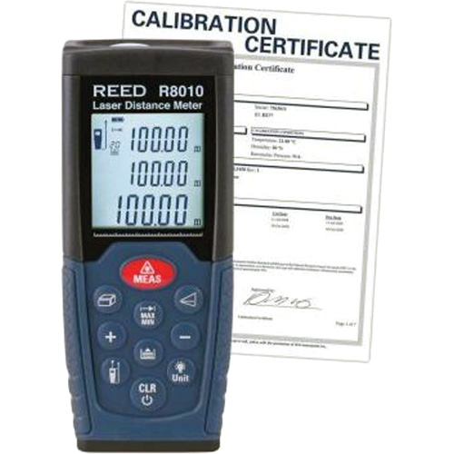 Laser Distance Meter with Calibration Certificate, 1.92" - 328' (5 cm - 100 m) Range, Digital (Electronic) CSL Industriel Inc.