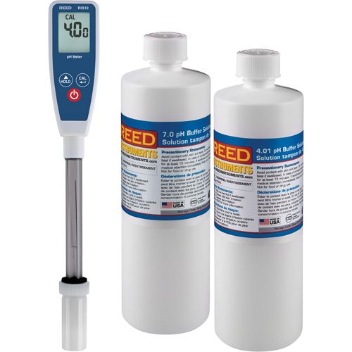 Long Stem pH Meter & 4pH/7pH Buffer Solution Kit CSL Industriel Inc.