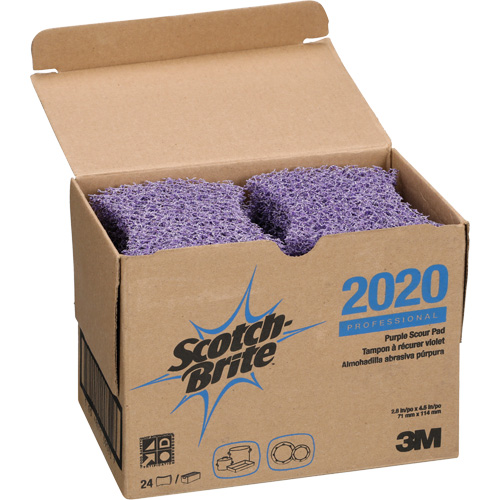 Scotch-Brite Purple Scour Pad, 4-1/2" L x 2-4/5" W CSL Industriel Inc.
