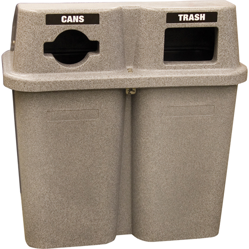 Recycling Containers Bullseye, Curbside, Plastic, 2 x 22 US gal. CSL Industriel Inc.