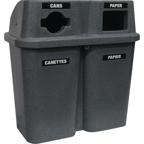 Contenants de recyclage Bullseye, Bord de rue, Plastique, 2 x 22 gal. US CSL Industriel Inc.