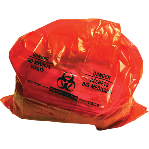 Sure-Guard Bio-Medical Waste Liners, Bio-Hazard, 38" L x 30" W, 2 mil CSL Industriel Inc.