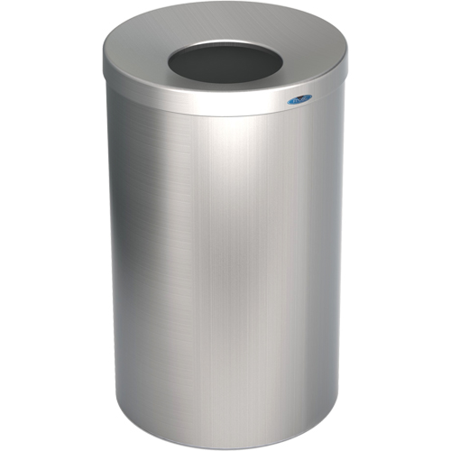 R&eacute;cipient &agrave; d&eacute;chets pour halls, Acier inoxydable, 33 gal. US CSL Industriel Inc.