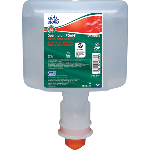 D&eacute;sinfectant InstantFOAM, 1000 ml, Cartouche de recharge, 72 alcool CSL Industriel Inc.