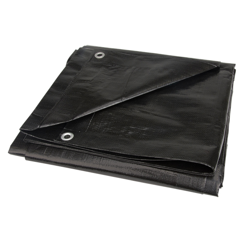 Tarp, Light Industrial Duty, Black, 6' x 8' x 8 mils CSL Industriel Inc.