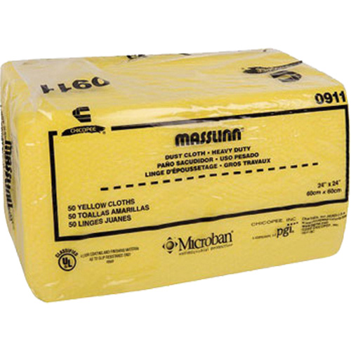 Chiffon &agrave; poussi&egrave;re robuste Masslin, Microfibre, Jaune CSL Industriel Inc.