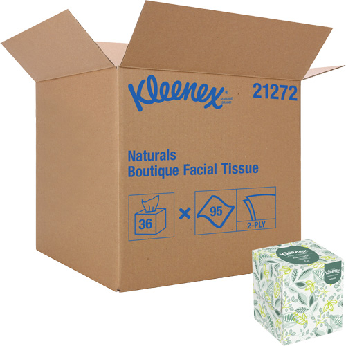 Papiers-mouchoirs Naturals Boutique* de Kleenex, 2 pli, 7,8" lo x 8,3" la, 95 feuilles/boîte CSL Industriel Inc.