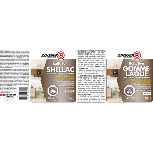 Zinsser&reg; Bulls Eye&reg; Shellac Sealer CSL Industriel Inc.