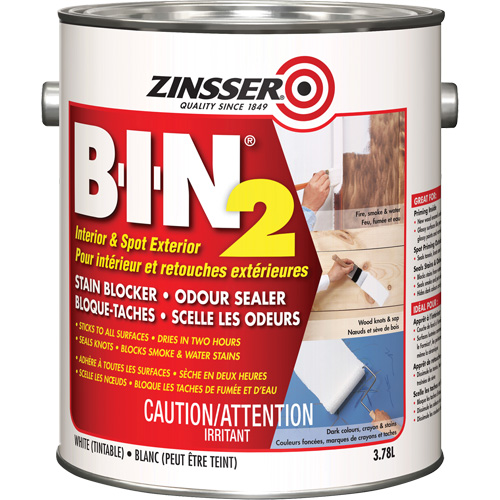 B-I-N&reg; 2 Primer, White, Very Flat, 3.78 L, Gallon CSL Industriel Inc.