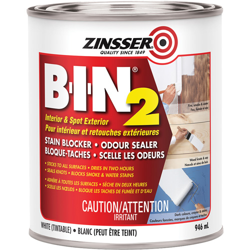 Appr&ecirc;t B-I-N 2, Blanc, Tr&egrave;s mat, 946 ml, Canette CSL Industriel Inc.