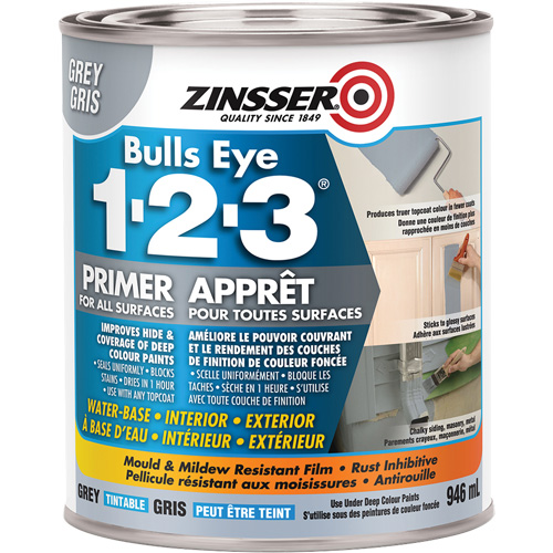Bulls Eye 1-2-3&reg; Water-Base Primer, 946 ml, Can, Grey CSL Industriel Inc.
