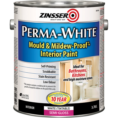 Perma-White&reg; Mold & Mildew-Proof Interior Paint, 3.78 L, Gallon, White CSL Industriel Inc.