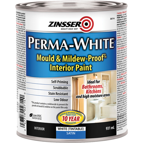 Perma-White&reg; Mold & Mildew-Proof Interior Paint, 931 ml, Can, White CSL Industriel Inc.