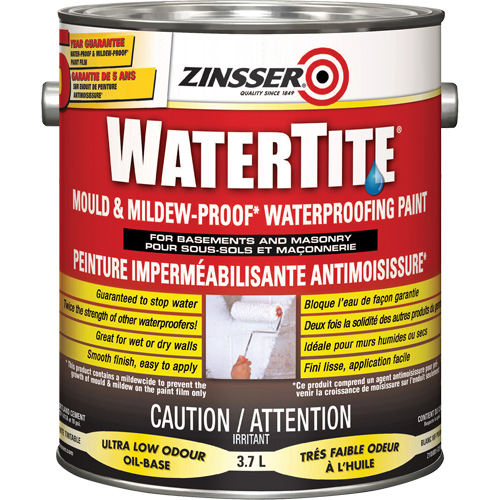 Watertite&reg; Mold & Mildew-Proof Waterproofing Paint, White, Eggshell, 3.78 L, Gallon CSL Industriel Inc.