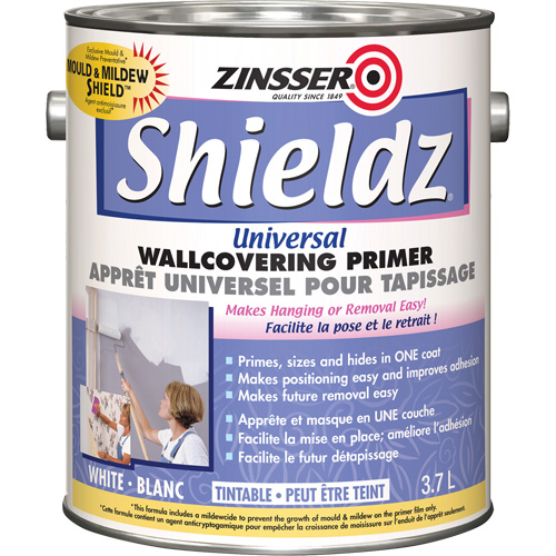 Shieldz&reg; Universal Wall Covering Primer, 3.7 L, Gallon, Tintable White CSL Industriel Inc.