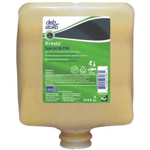 Recharge de nettoyant pour les mains Kresto Special Ultra, P&acirc;te, 2 L, Cartouche en plastique, Fraîcheur CSL Industriel Inc.