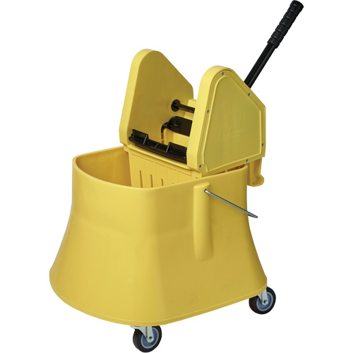Champ Bucket & Wringer Combo, Down Press, 10 US Gal.(40 Quart), Yellow CSL Industriel Inc.